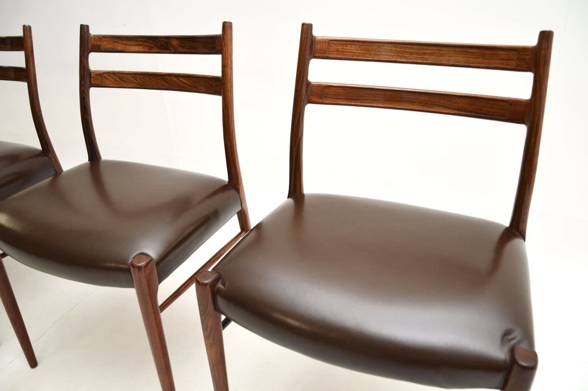 photo furniture Set Of Four Danish Rosewood And Leather Dining Chairs By Arne Wahl Iversen