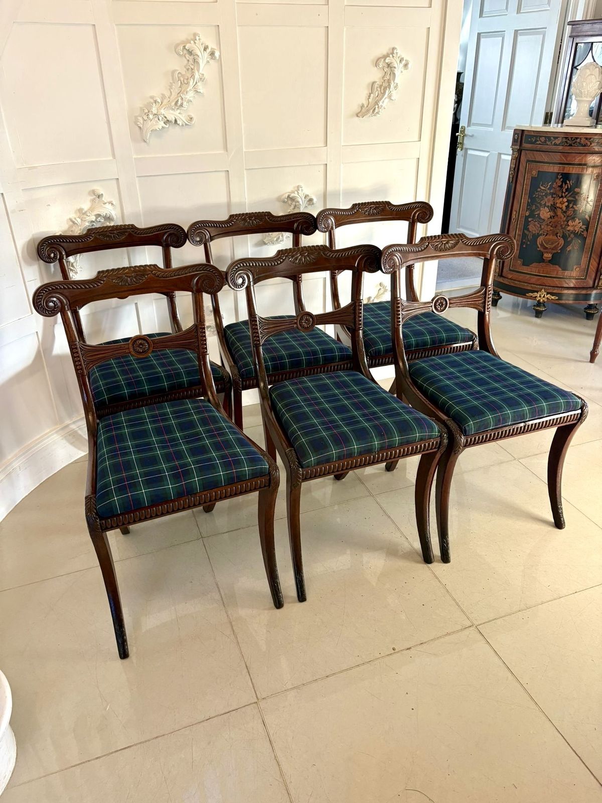 photo vinterior Magnificent Quality 19th Century Antique Set Of 6  Dining Chairs