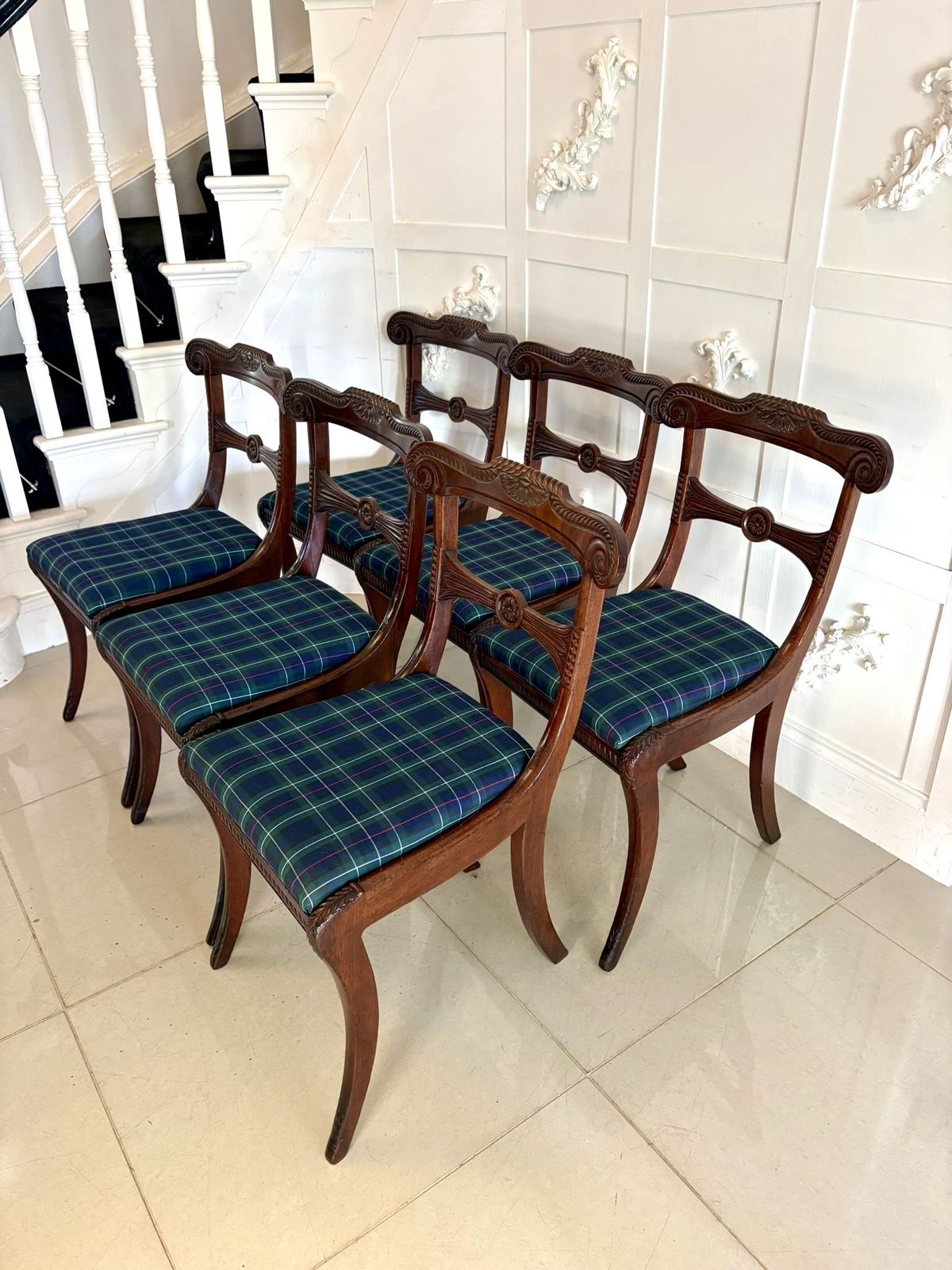 photo buy Magnificent Quality 19th Century Antique Set Of 6  Dining Chairs
