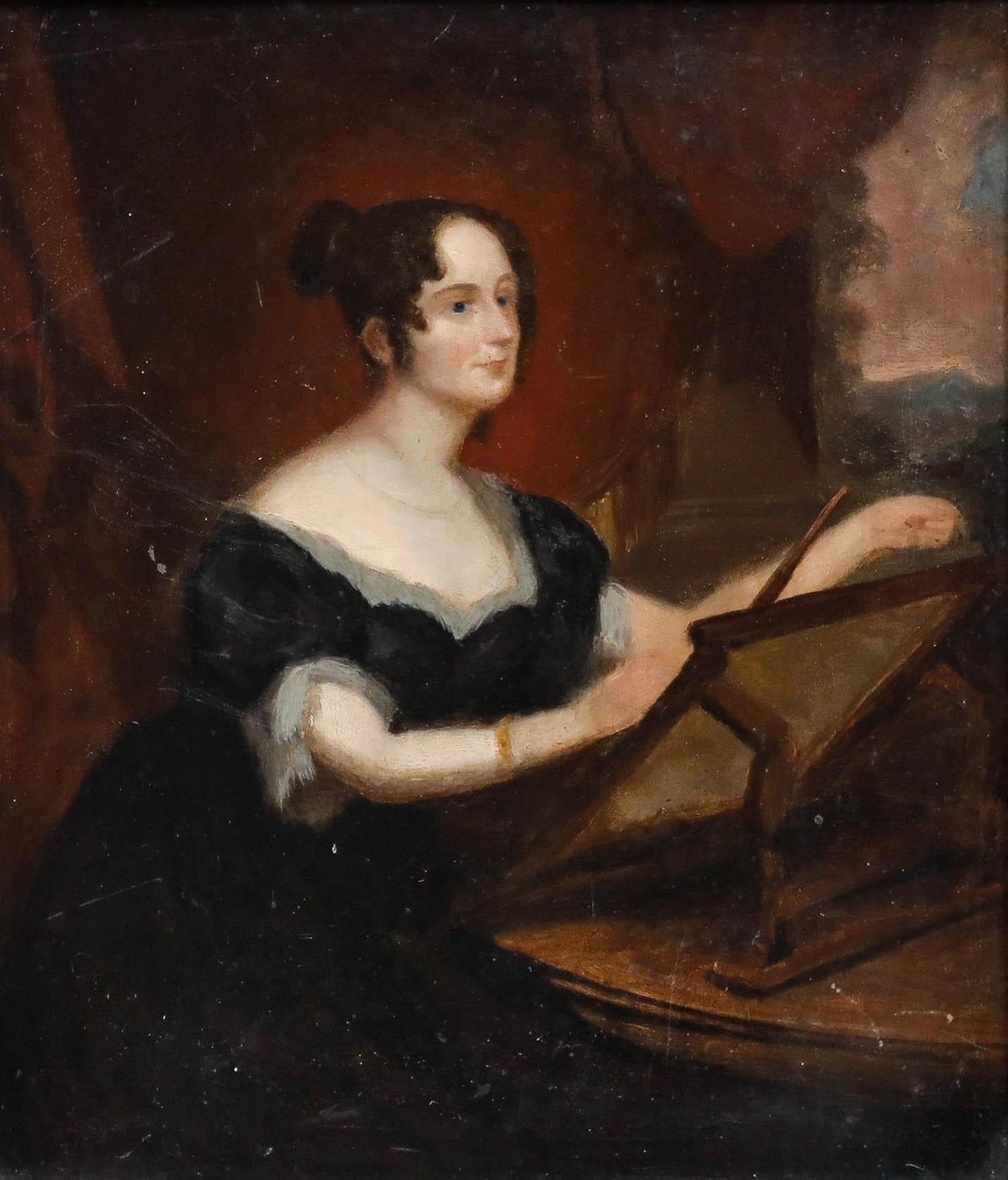 After George Hayter (1792 1871) Oil, Portrait Of Emily Pakenham photo furniture