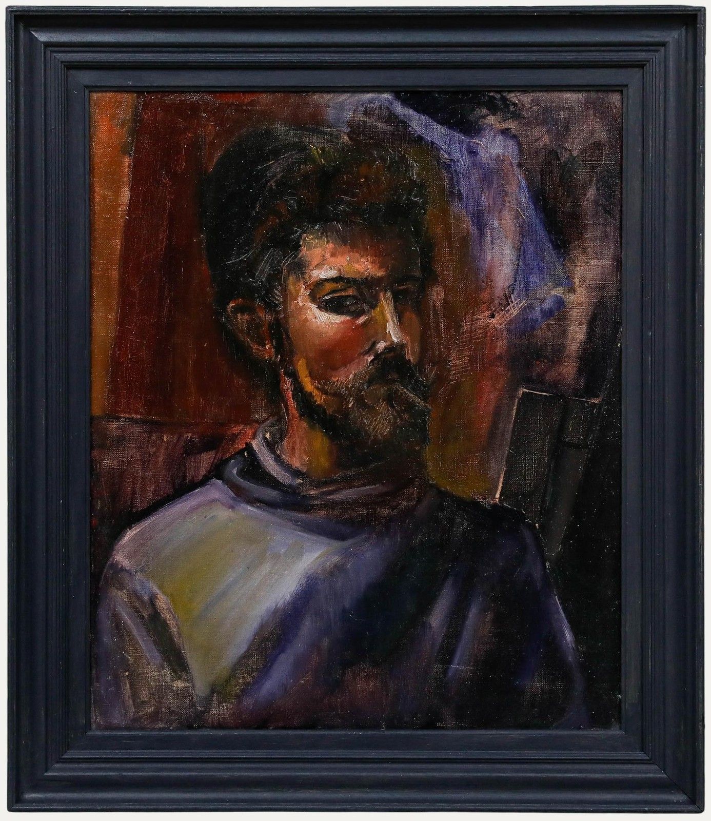 Ed Smith (1923 1998) 20th Century Oil, Self Portrait