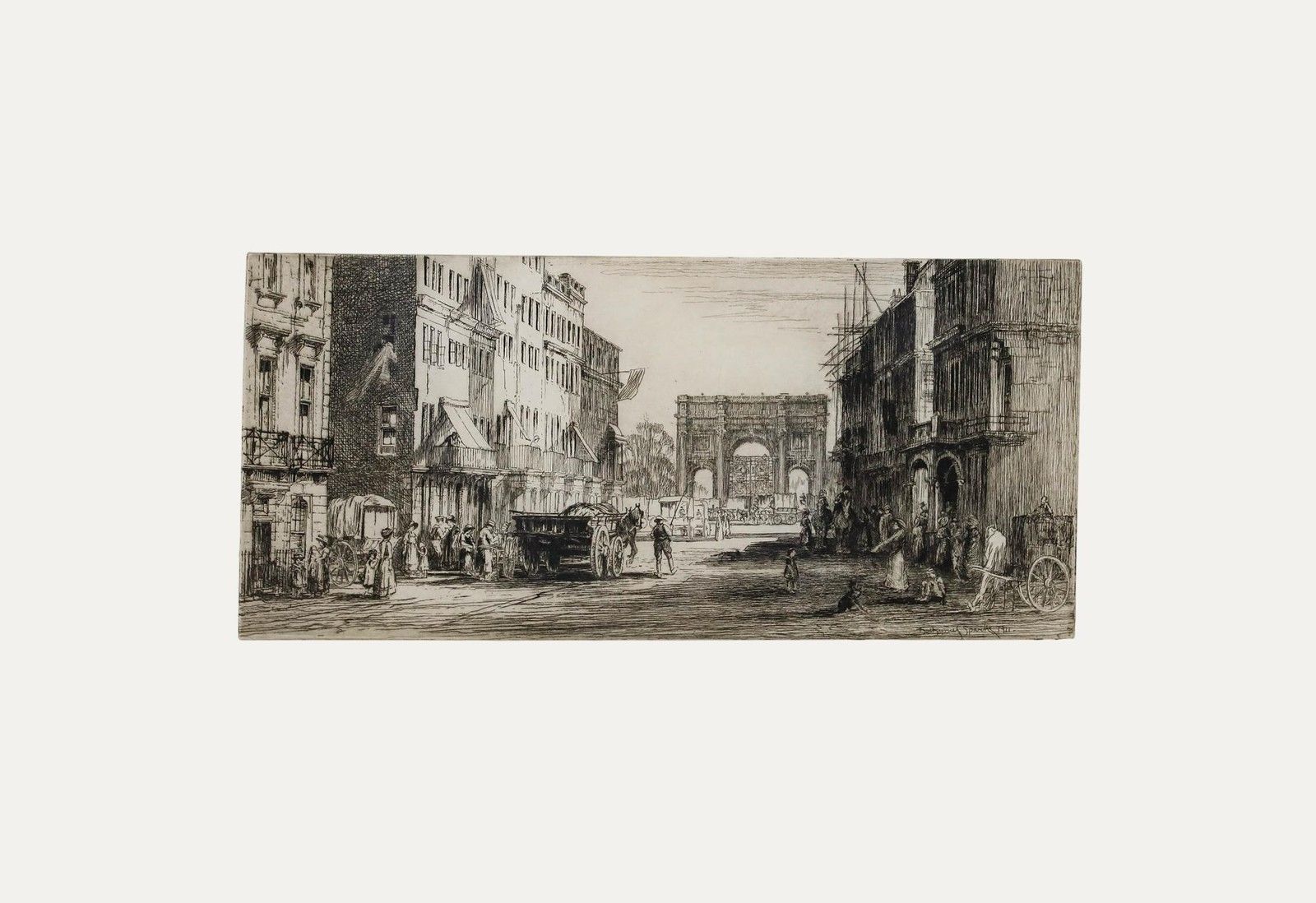 Nathaniel Sparks Re (1880 1956) Early 20th Century Etching, Marble Arch