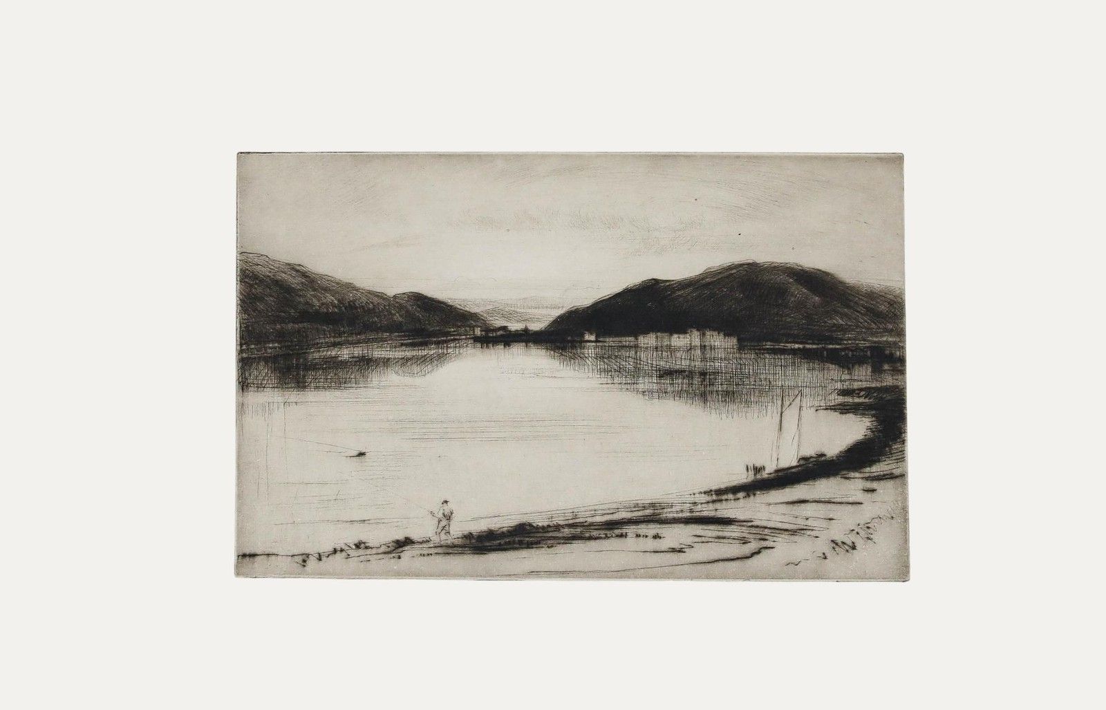 Nathaniel Sparks Re (1880 1956) Early 20th Century Etching, Loch Long