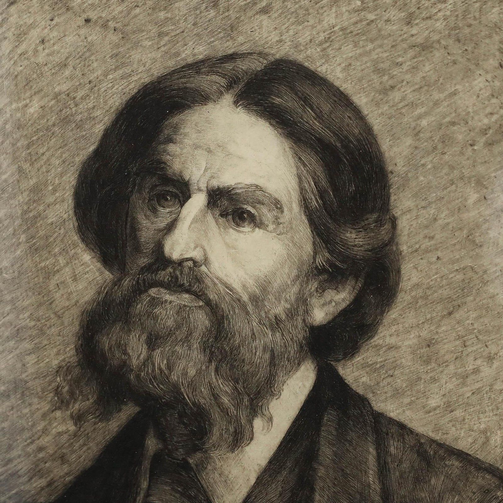 Nathaniel Sparks Re (1880 1956) 20th Century Etching, The Artist's Father photo Art