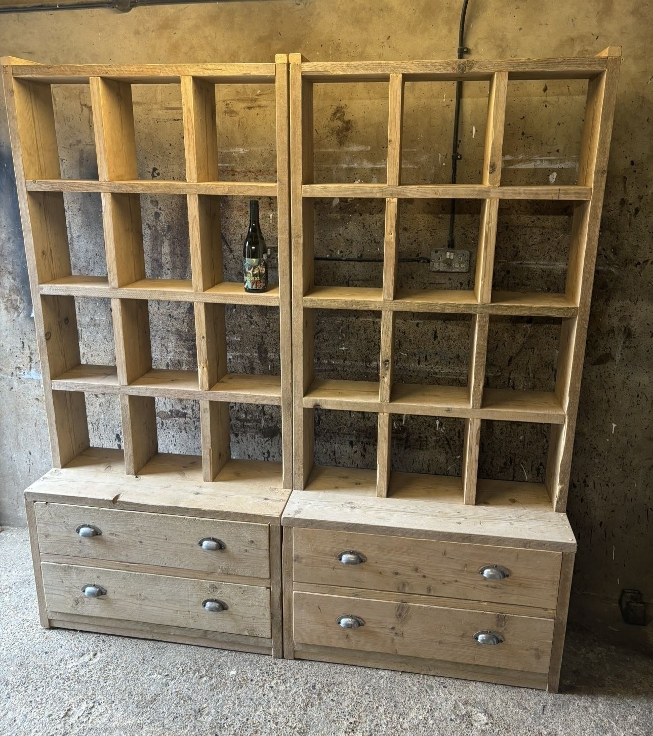 A Pair Of Rustic Draw Pigeon Hole Units photo for sale