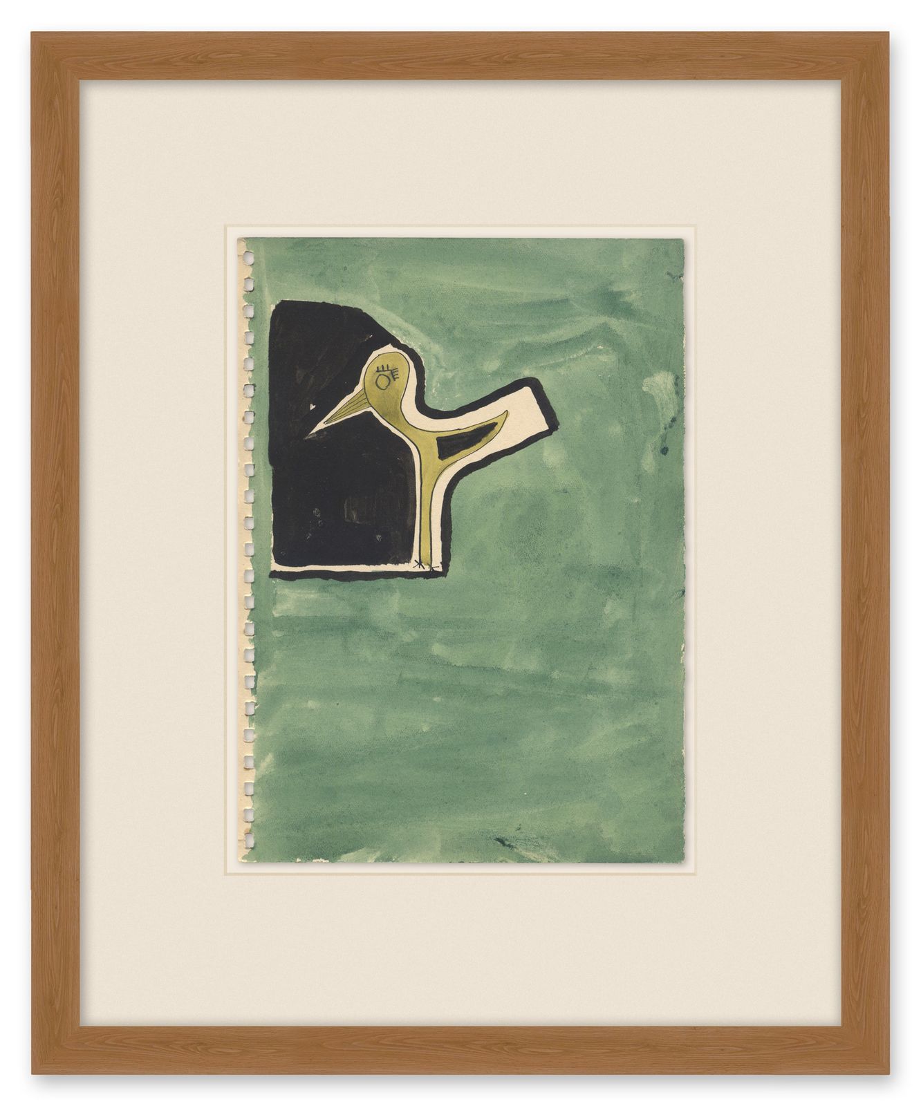 Exquisite 1954 Watercolour Painting By Eminent Dutch Sculptor