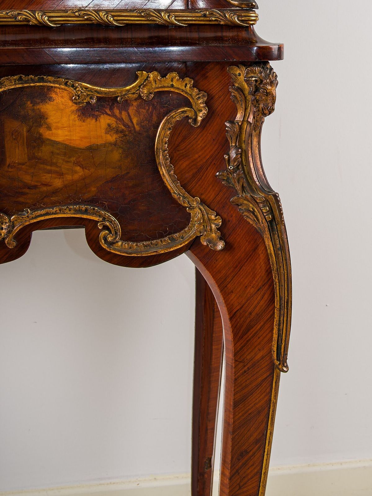 19th Century French Vernis Martin Kingwood Cabinet On Stand With Ormolu Mounts photo for sale