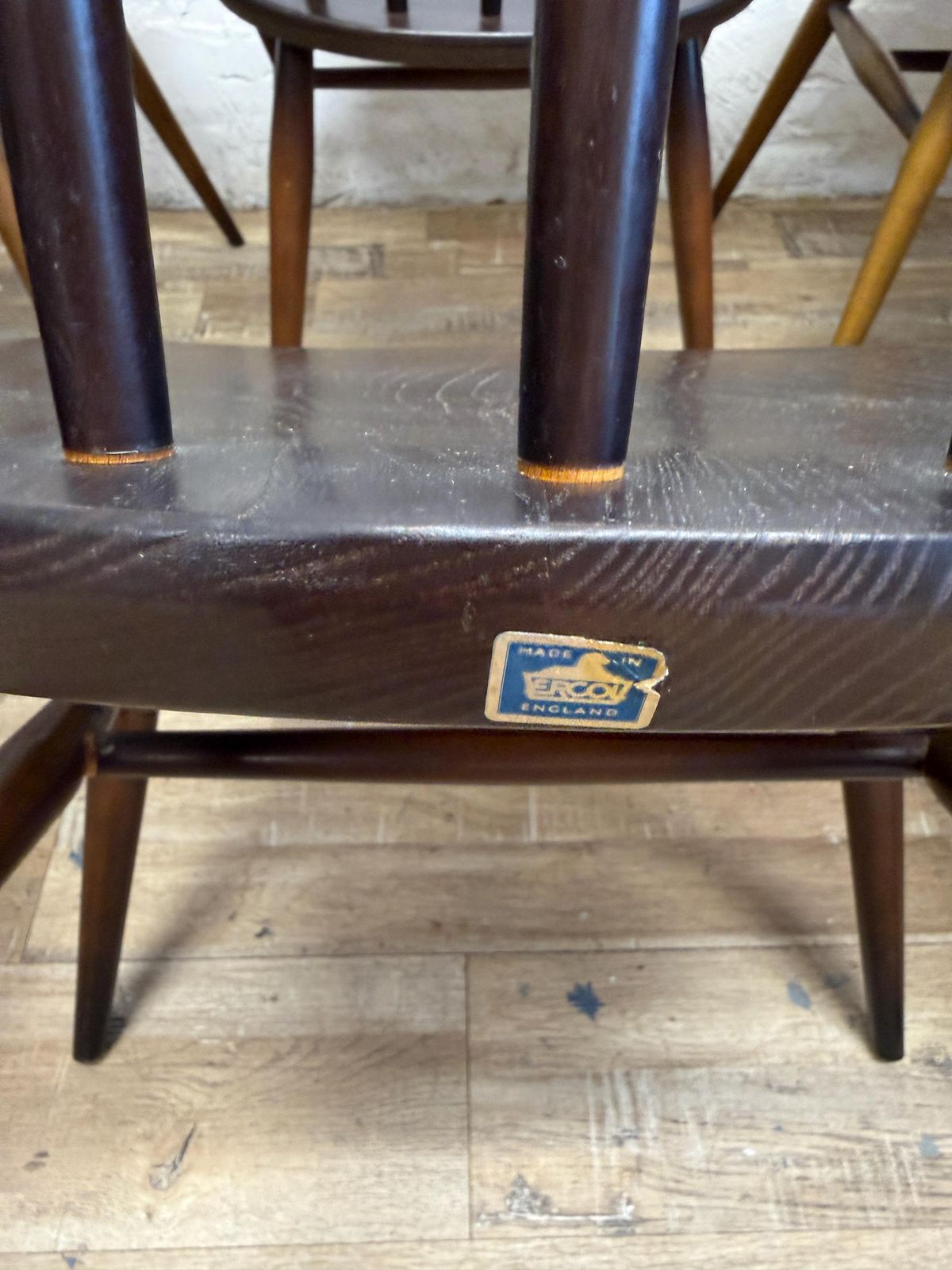 Ercol Goldsmith Dining Chairs – Set Of 6 (Including Carver) photo vintage