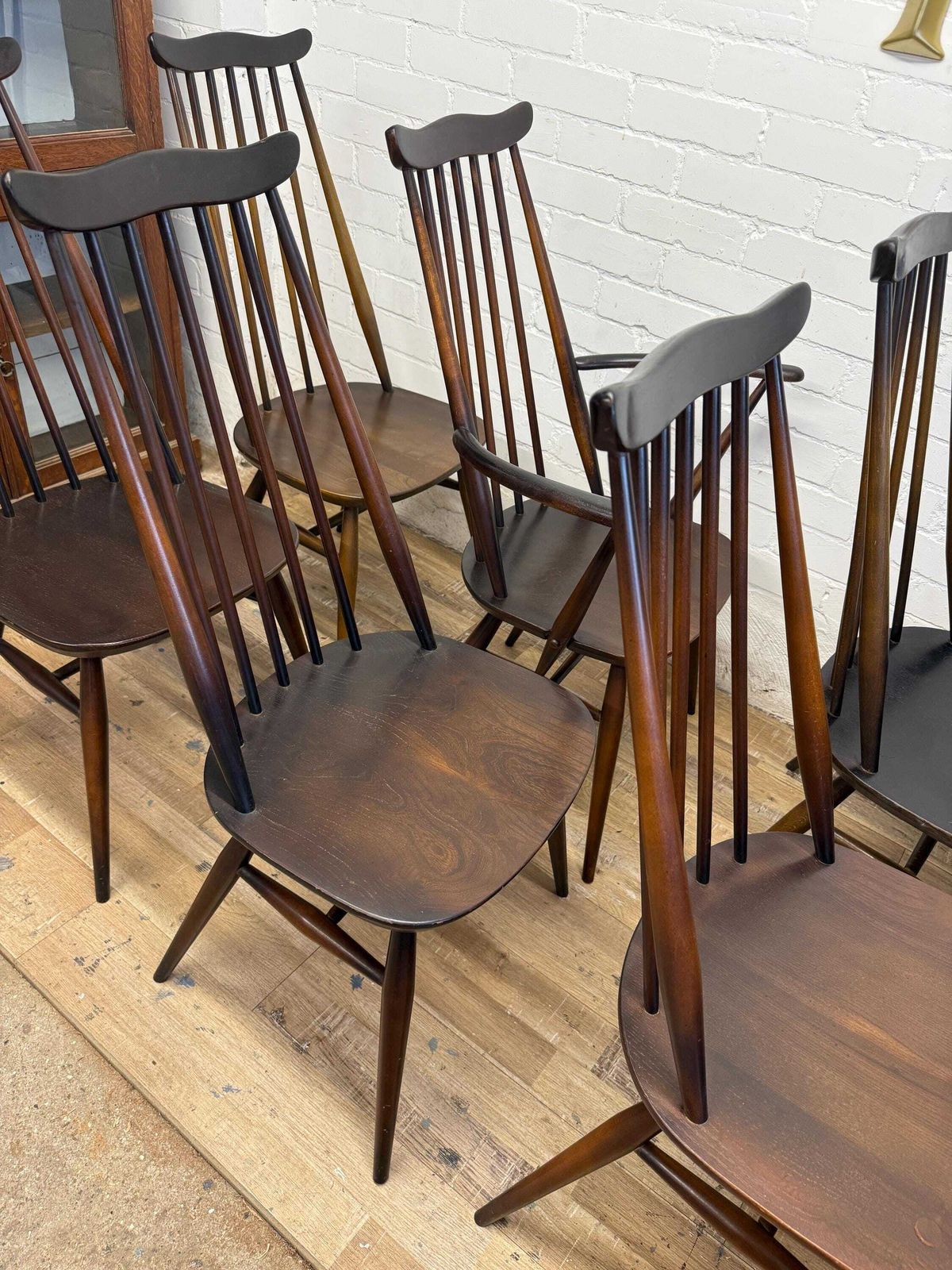 875.0 Ercol Goldsmith Dining Chairs – Set Of 6 (Including Carver) photo