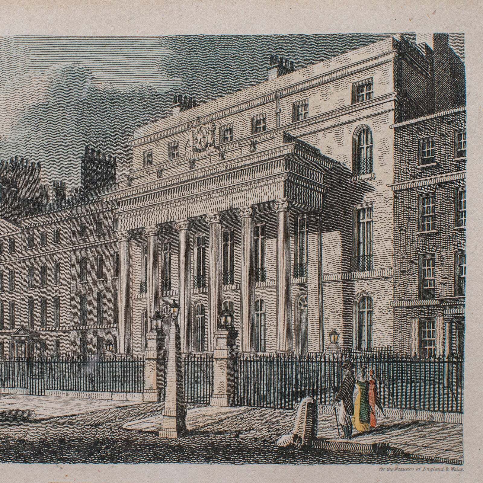 Antique Hospital Picture, Lincoln's Inn Fields, London, Art, Medical, Victorian photo 301.0