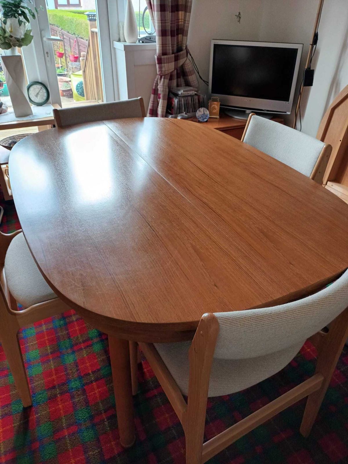 Mid Century Schreiber Large Extendable Teak Dining Table No Chairs