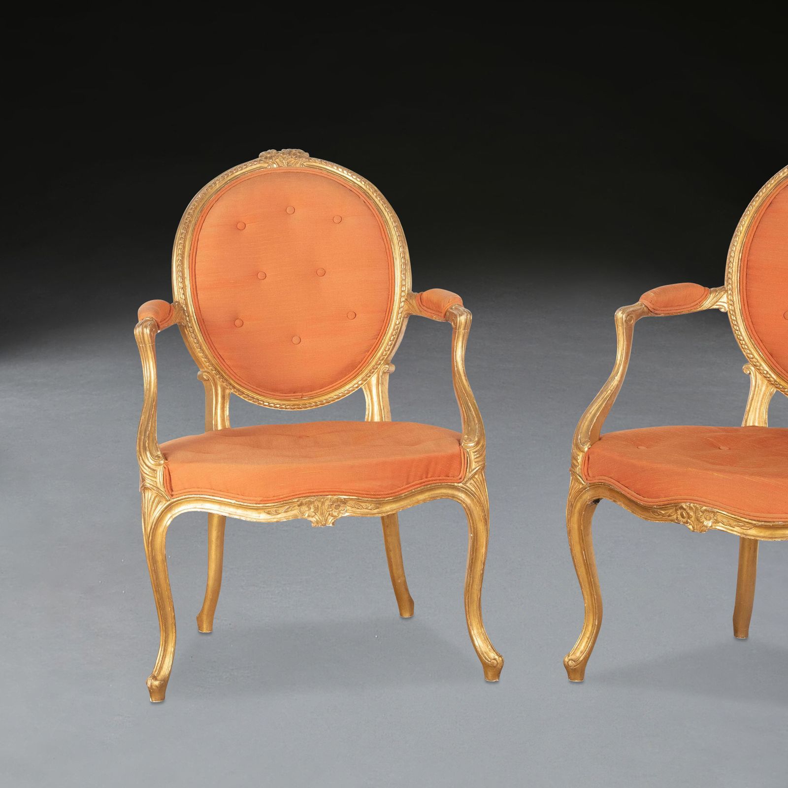 Pair Of Geo III Giltwood Open Armchairs photo Furniture