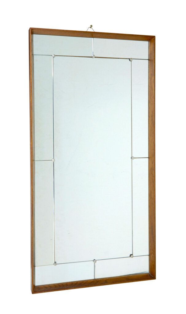 Mid Century Scandinavian Deep Framed Harlequin Mirror photo furniture