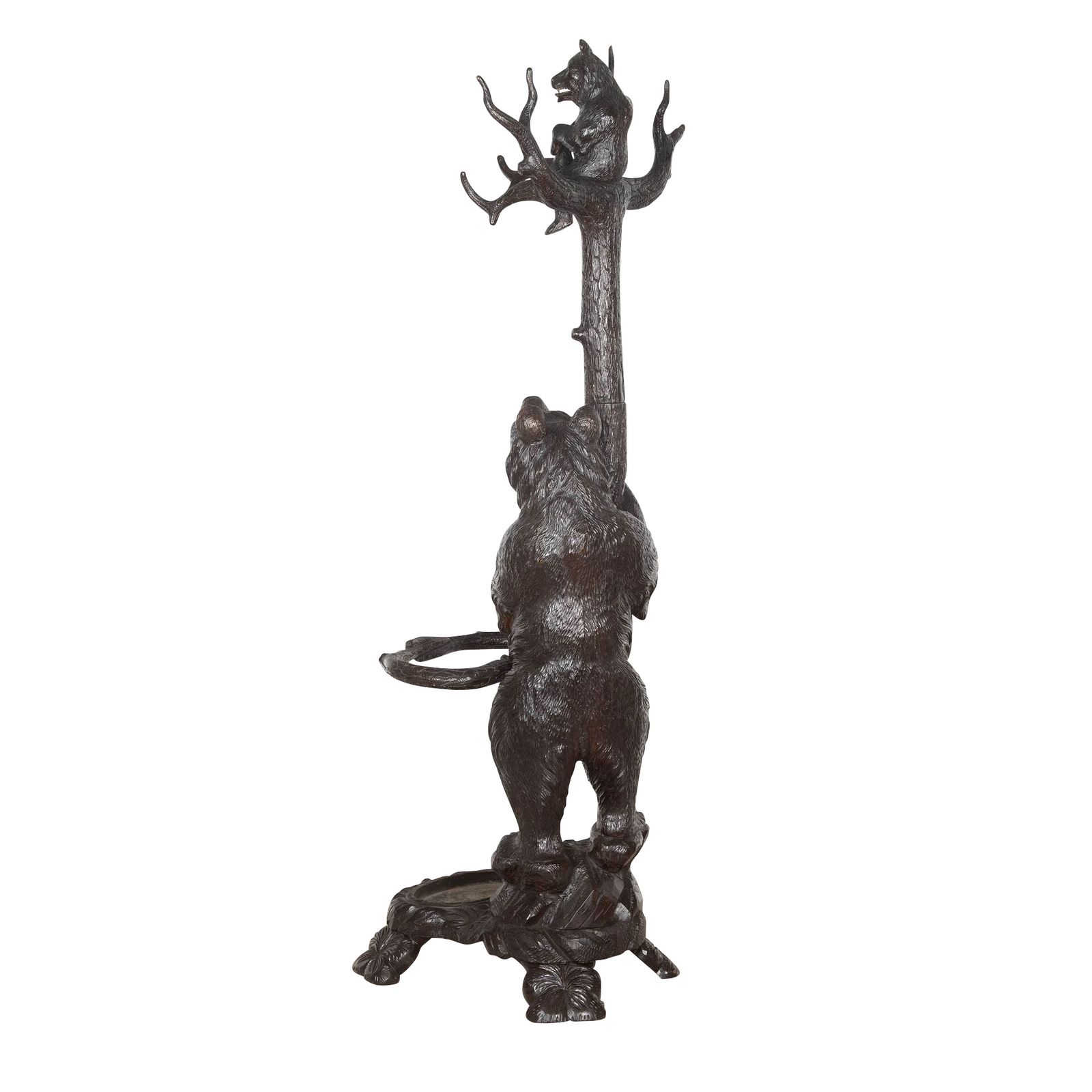 7200.0 19th Century Carved Bear Hall Stand photo