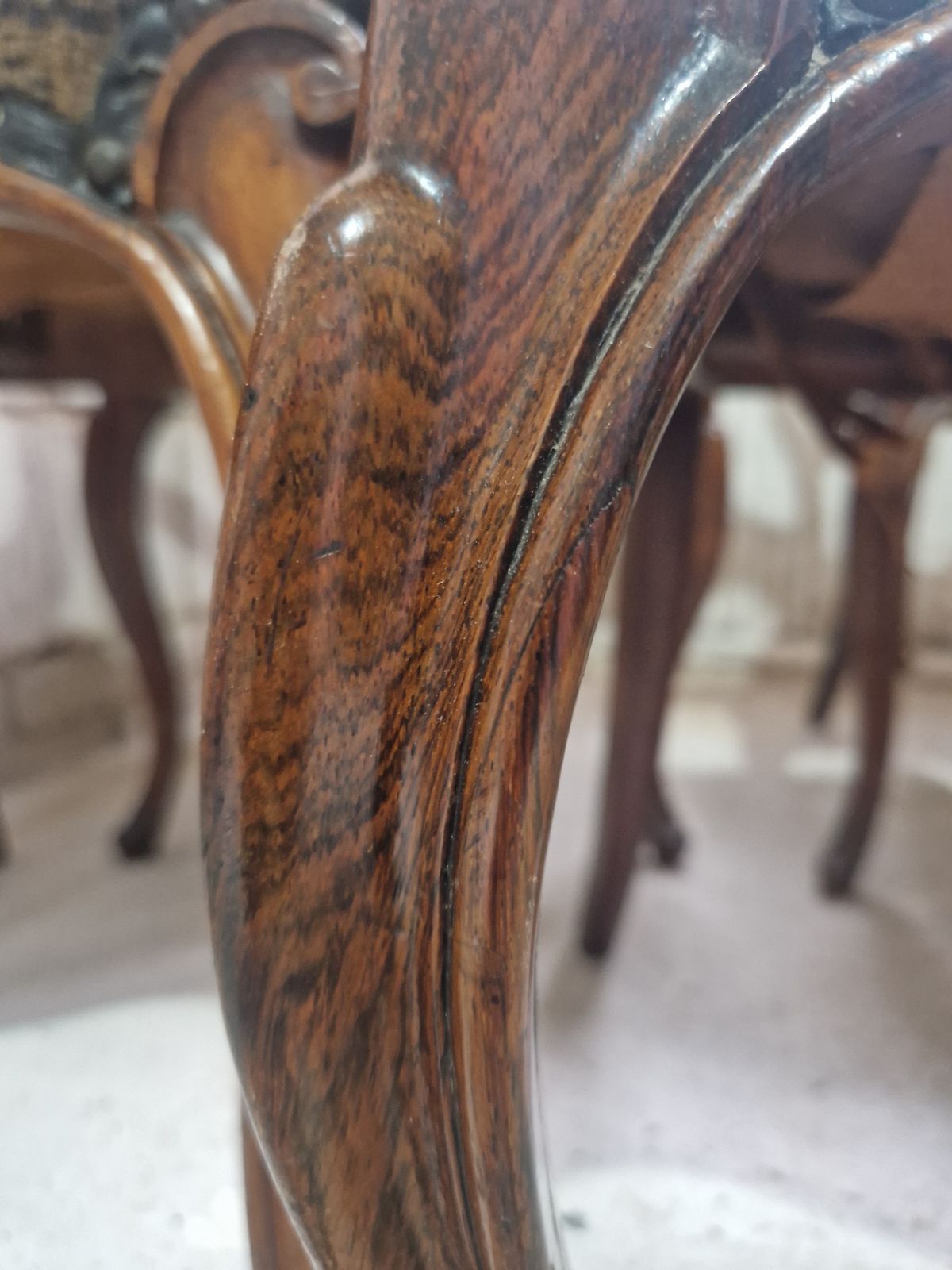 Set Of 5 Rosewood Victorian Dining Chairs photo Furniture