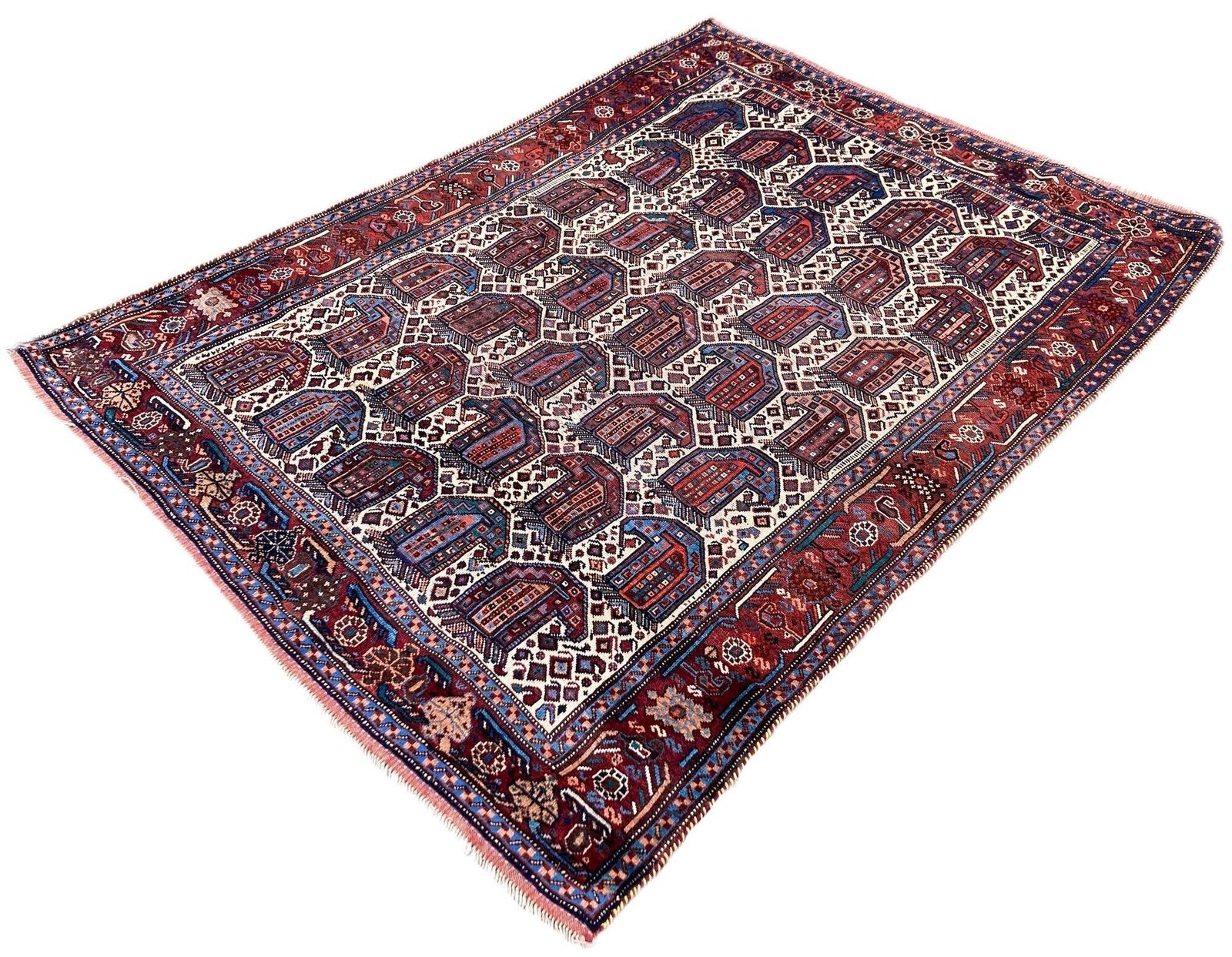 Antique Khamseh Rug 1.90m X 1.39m photo for sale