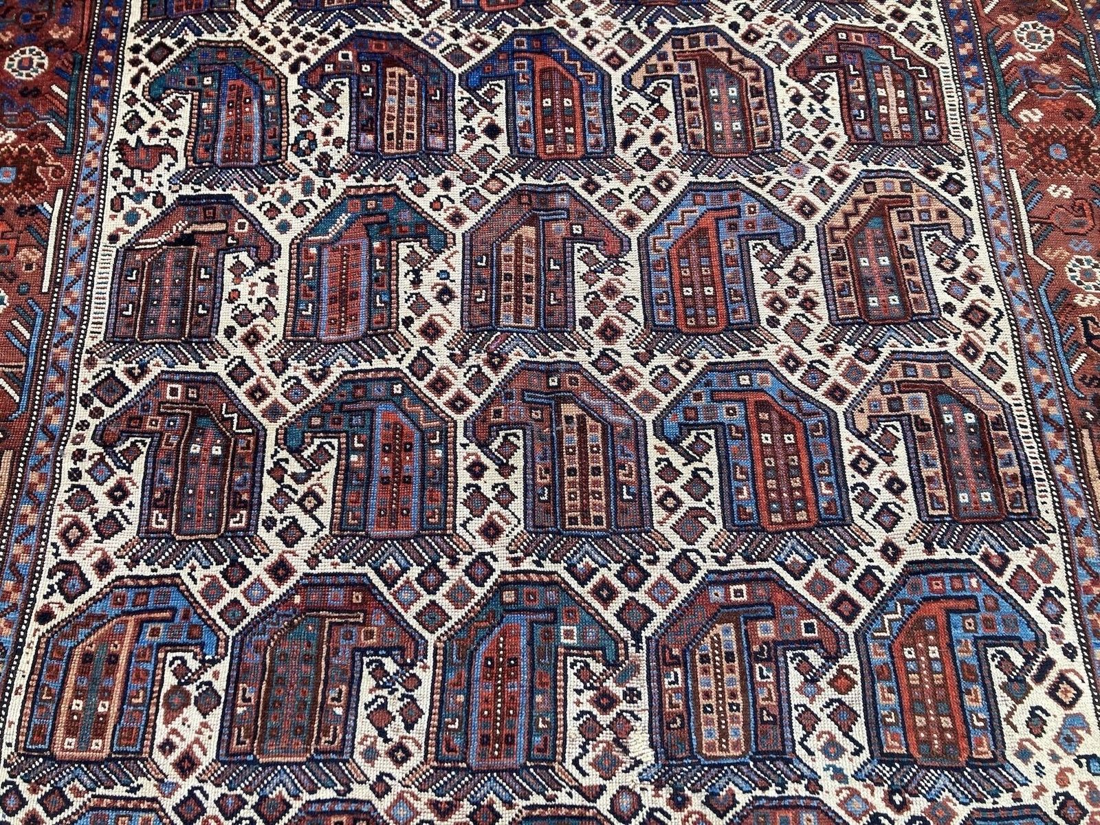 Antique Khamseh Rug 1.90m X 1.39m photo buy