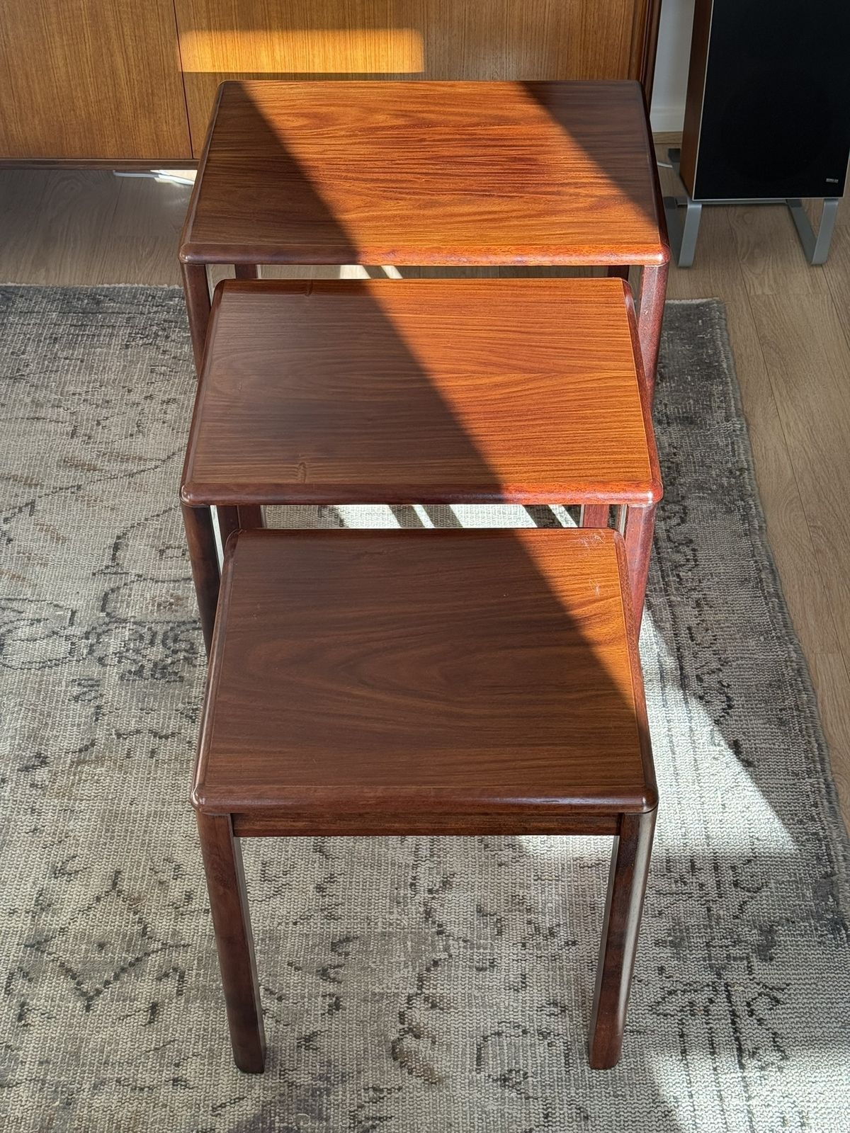 Danish Rosewood Nest Of Table By Henning Oddense photo for sale