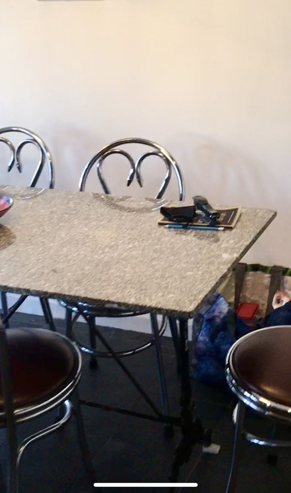 Antique French Marble Top Cast Iron Dining Table And 8 Chairs photo furniture