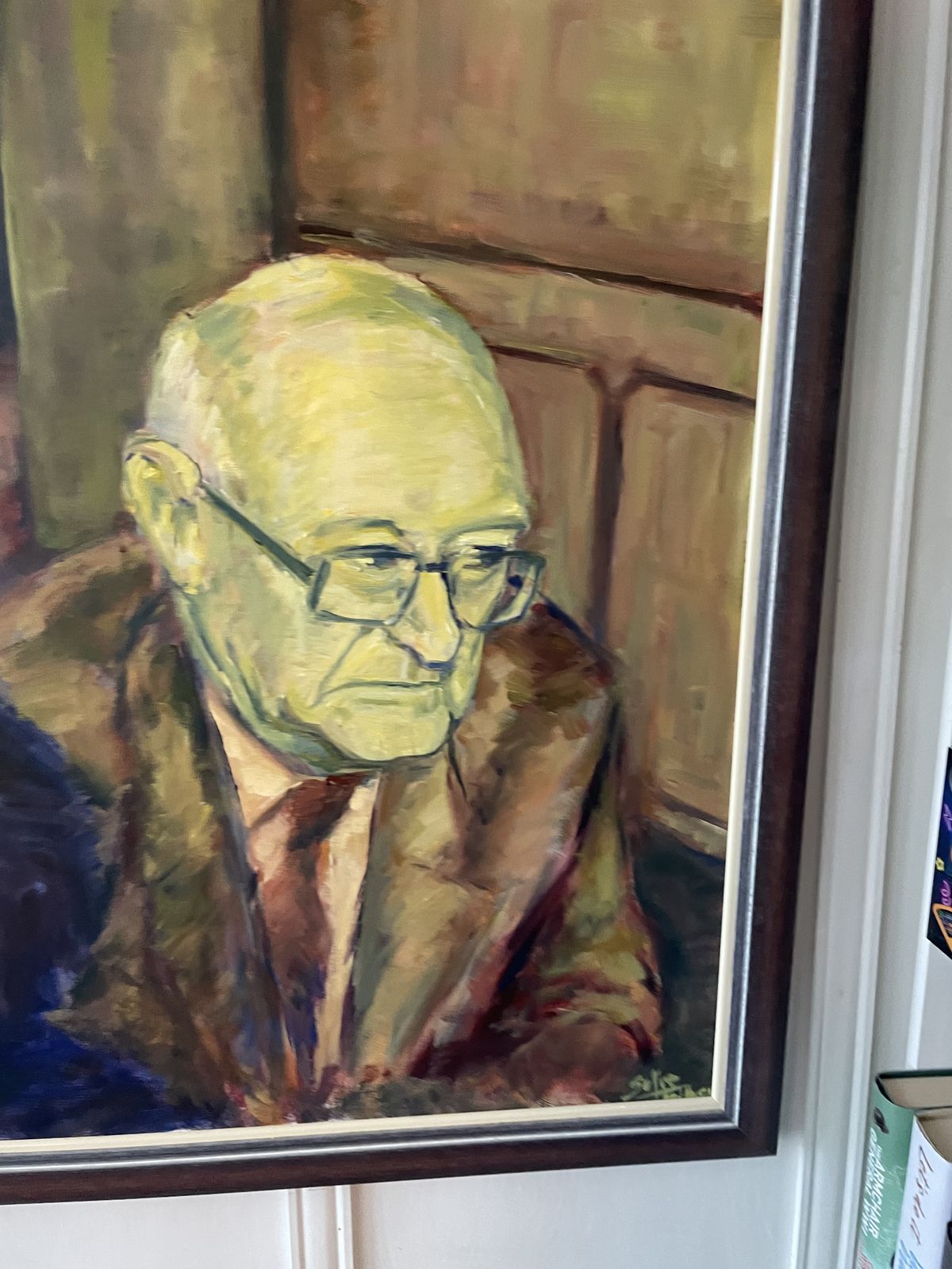Oil On Canvas Framed Signed Portrait Gentleman 90cm By 70cm photo for sale