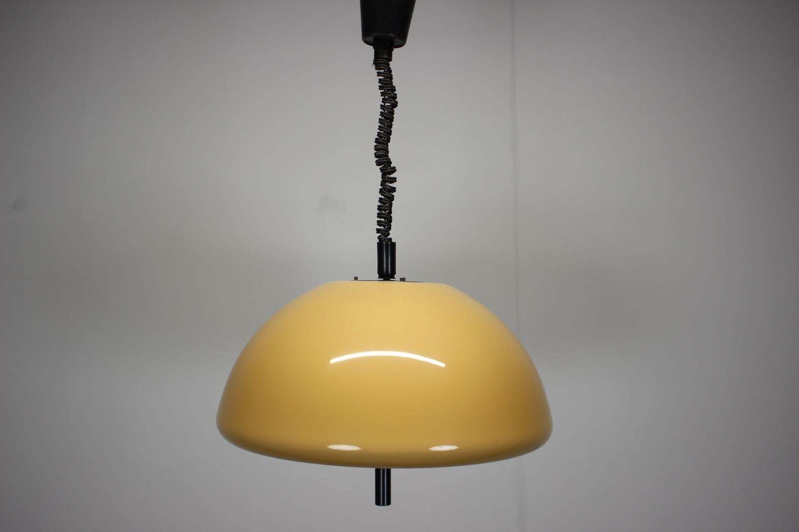 Mid Century Adjustable Plastic Pendant Lamp By Meblo, Italy, 1970s photo furniture