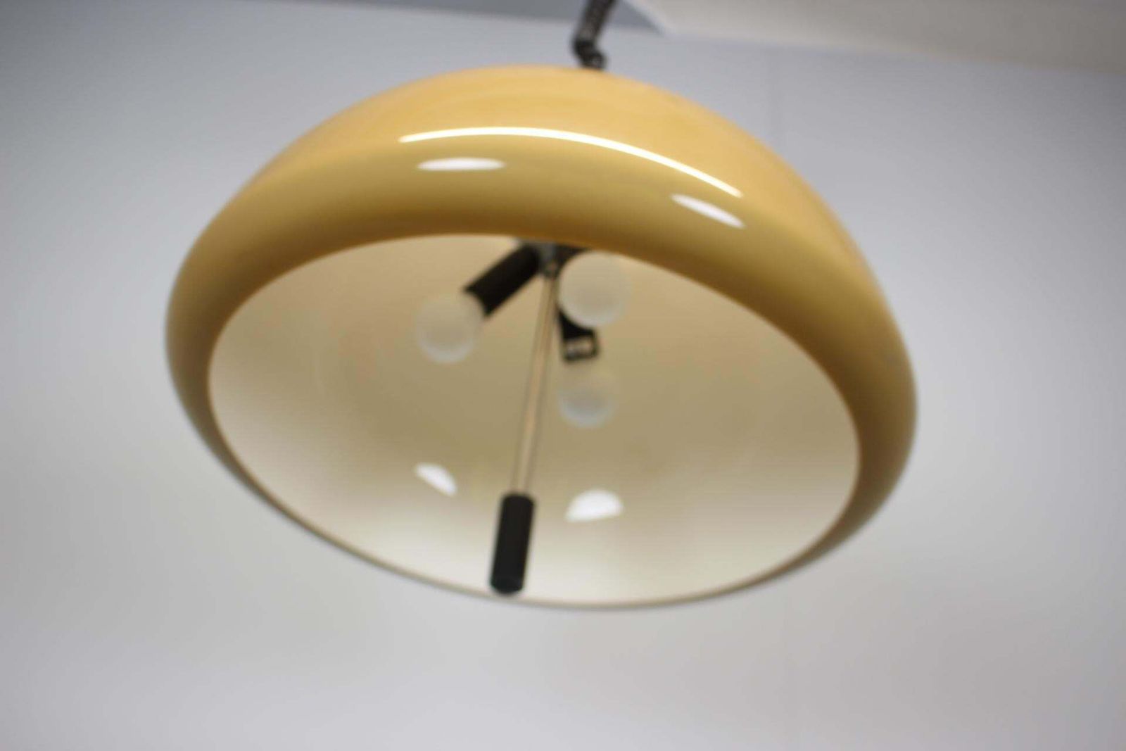 Mid Century Adjustable Plastic Pendant Lamp By Meblo, Italy, 1970s photo for sale
