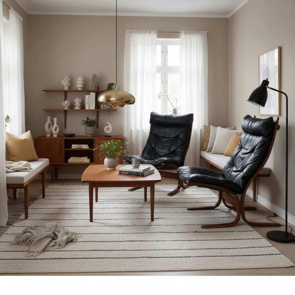 Pair Of Ingmar Relling “Siesta” High‑Back Armchairs In Black Leather For Westnofa, Norway, 1970s, Mid‑Century Scandinavian photo vinterior