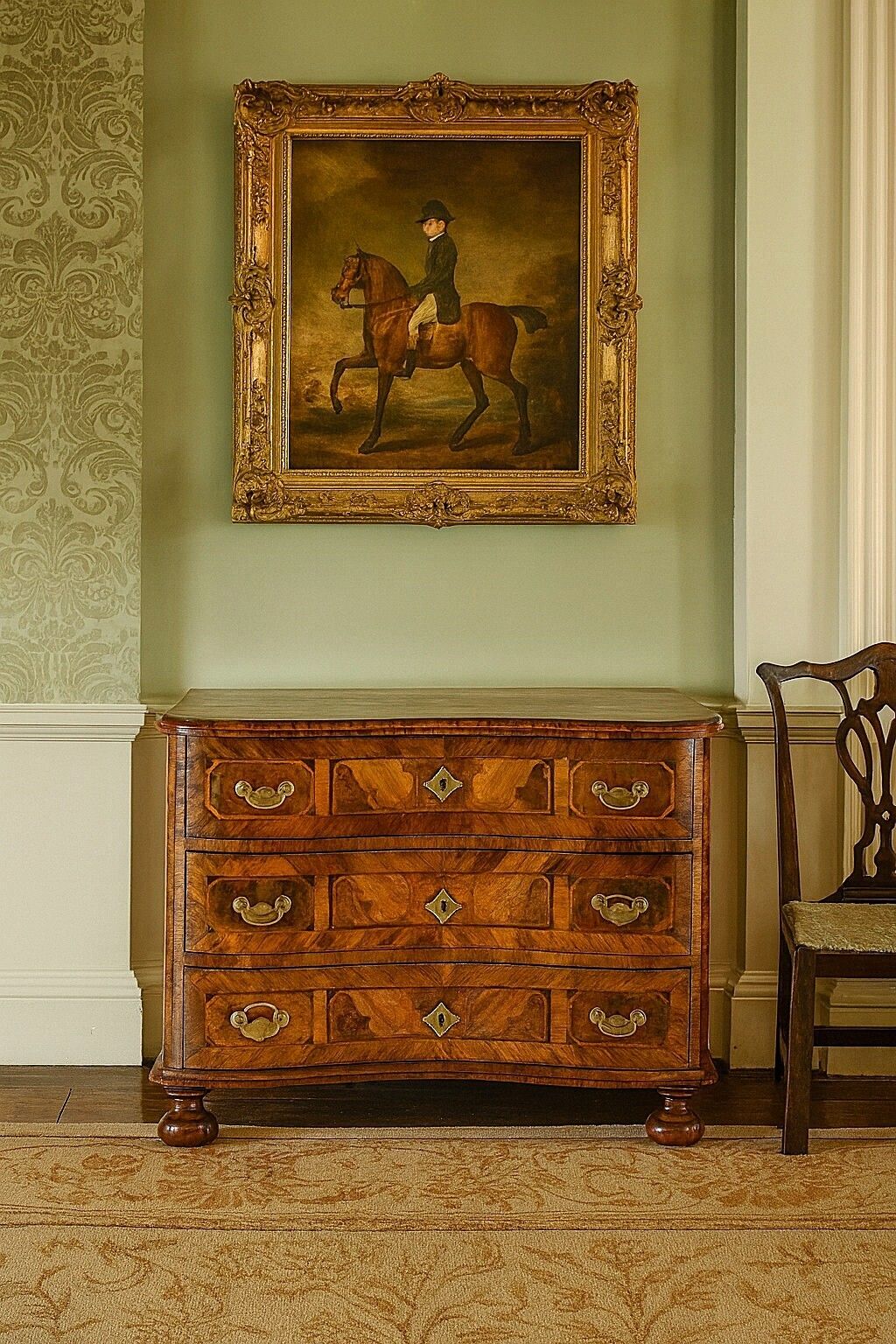 18th Century Baroque Walnut Chest Of Drawers