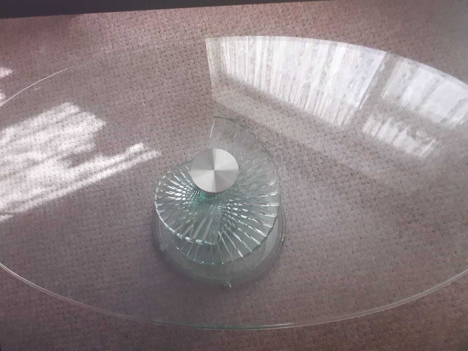 1970's Retro Glass Spiral Coffee Table photo Furniture