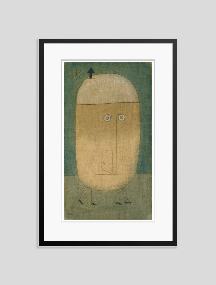 Paul Klee 'Mask Of Fear' Archival Pigment Print Framed In Black
