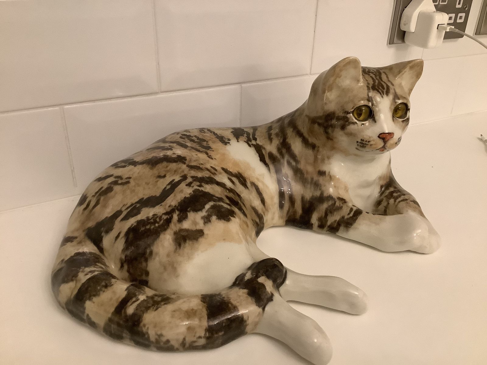 Large Winstanley Size 7 Glass Eye Cat . photo for sale