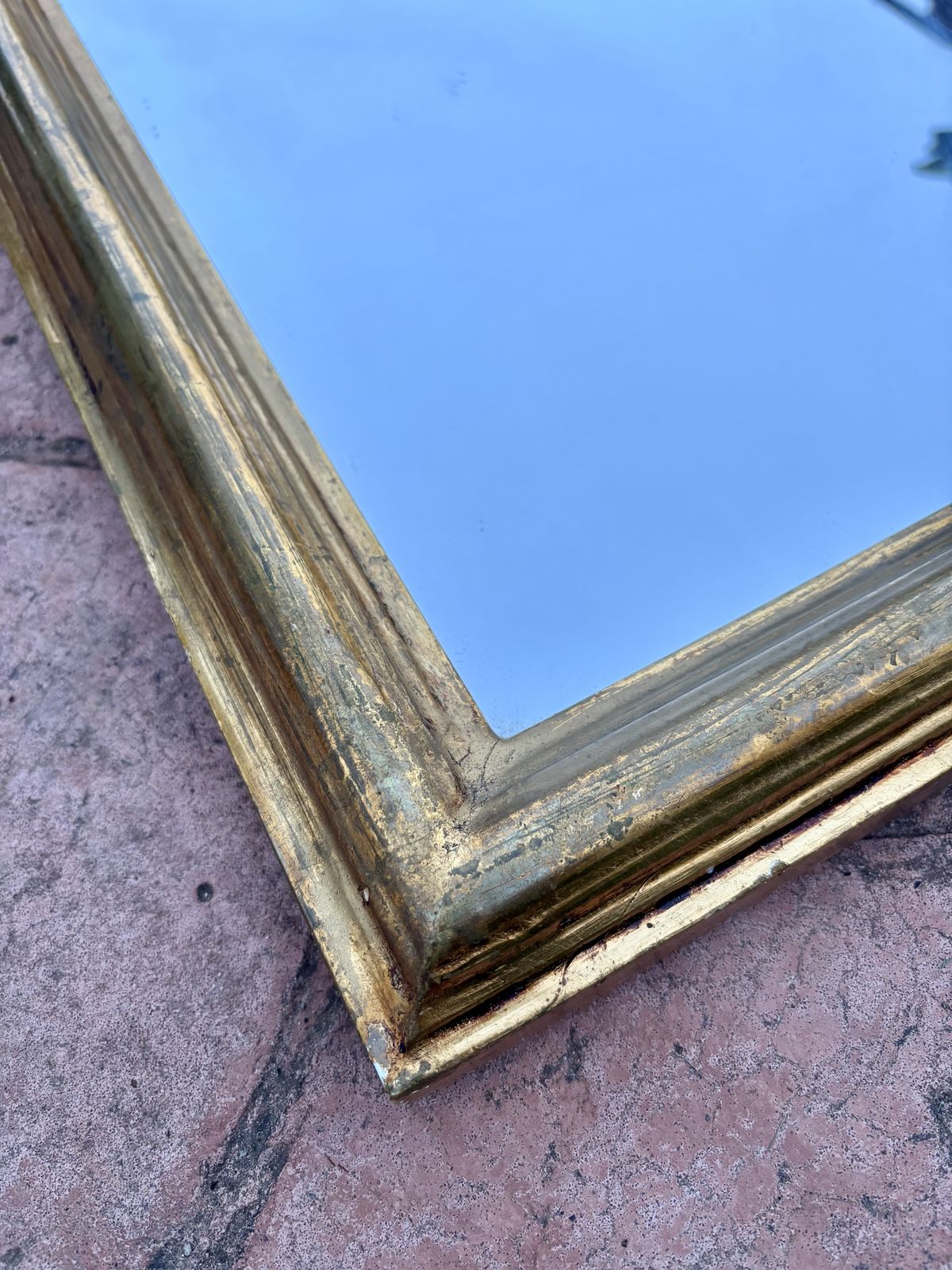 Spanish Giltwood Wall Mirror With Carved Crest, Baroque Revival, Circa 1950 1960 photo 1200.0