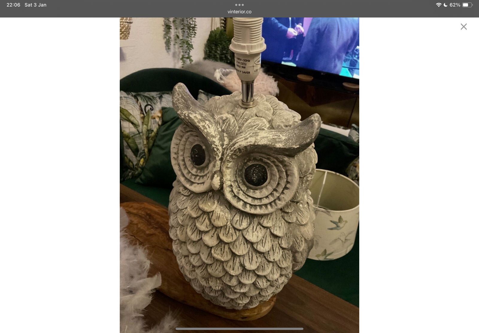 Owl Table Lamp One Of A Kind Handcrafted Bird Lamp photo 150.0