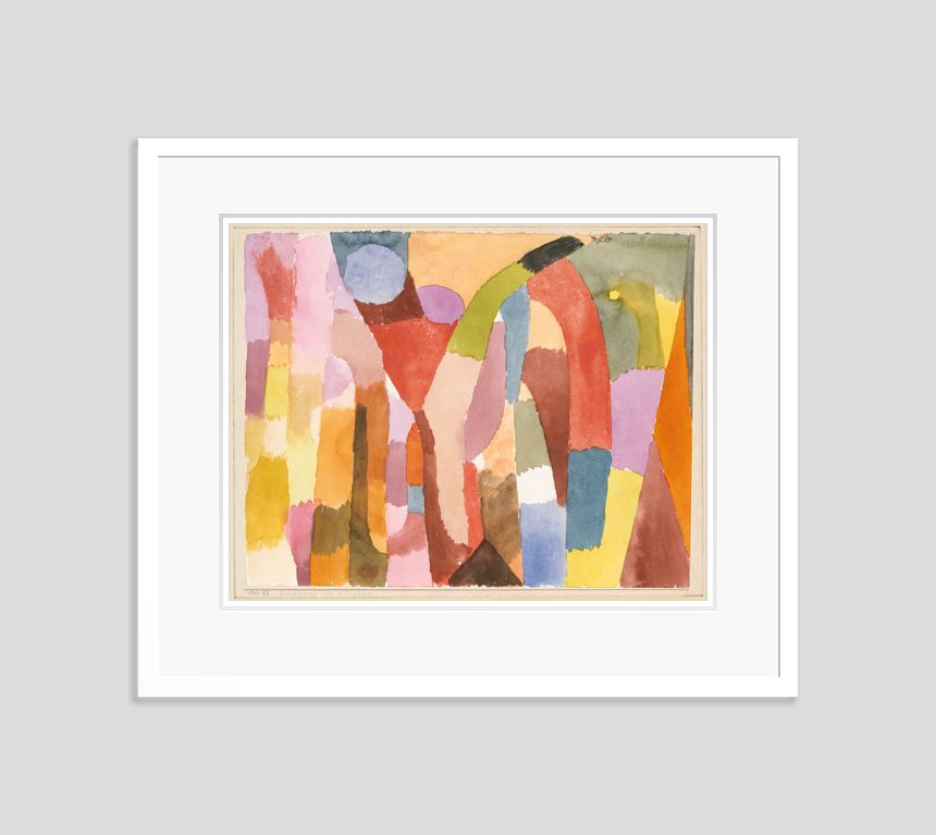 Paul Klee 'Movement Of Vaulted Chambers' Archival Pigment Print Framed In White
