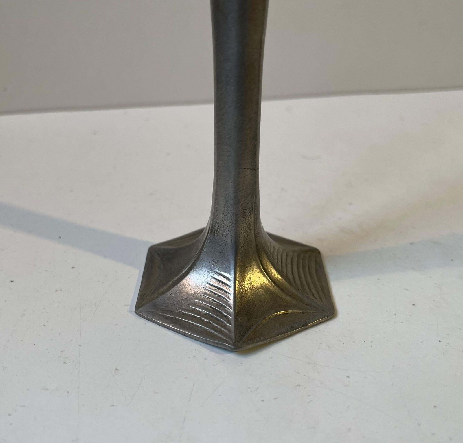 Art Nouveau Kayserzinn Pewter Iris Vase By Hugo Leven photo buy