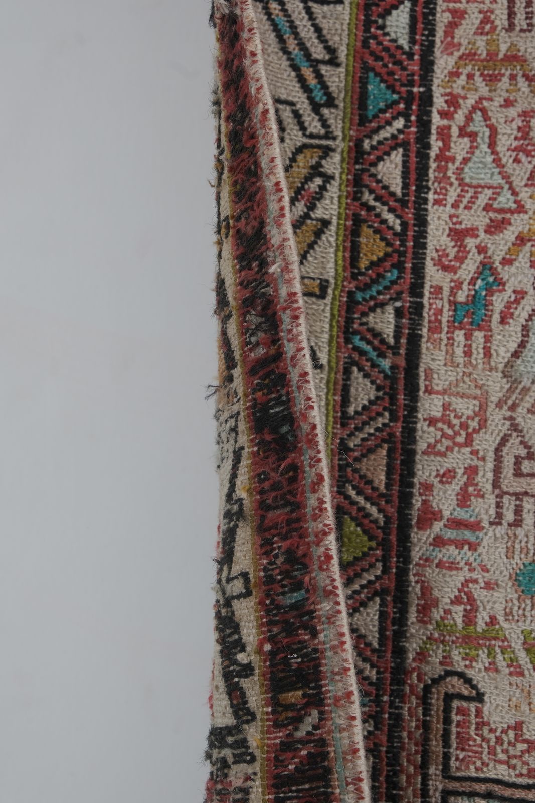 photo furniture 1960s Distressed Turkish Animal Soumac Rug 3'10'' X 6'7''