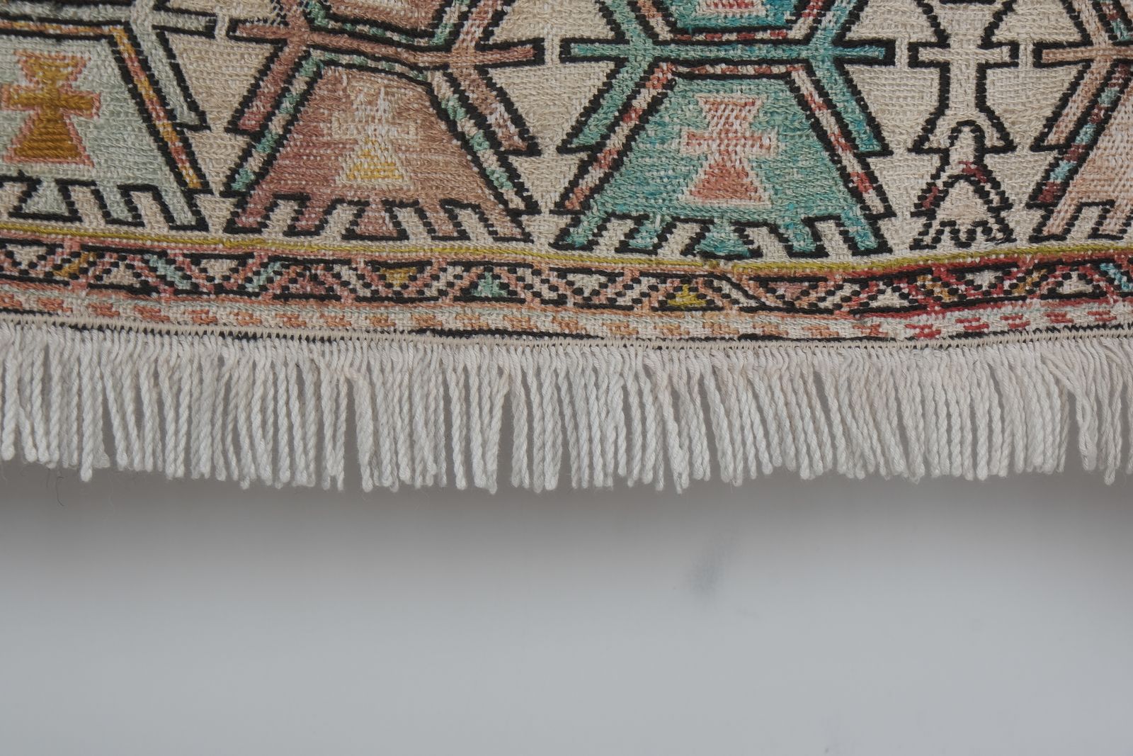 photo for sale 1960s Distressed Turkish Animal Soumac Rug 3'10'' X 6'7''