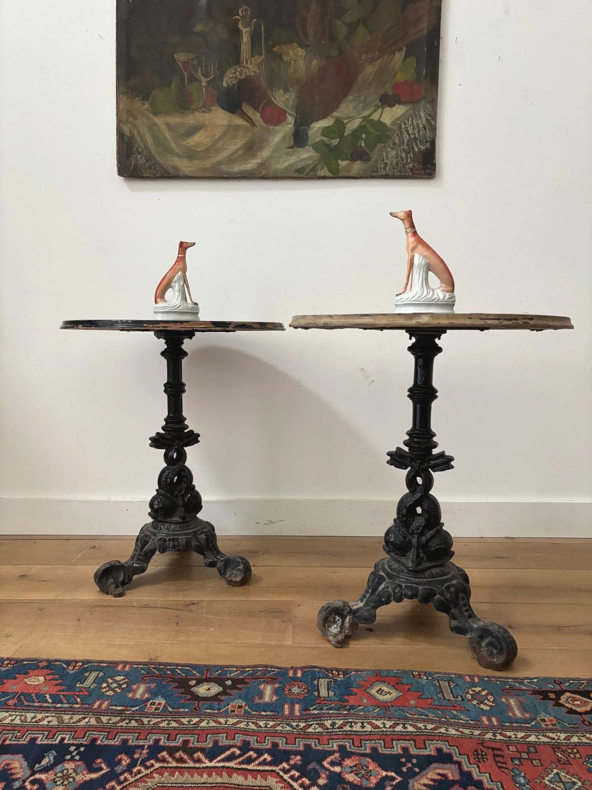 Pair Early 20th Century French Bistro Tables photo furniture