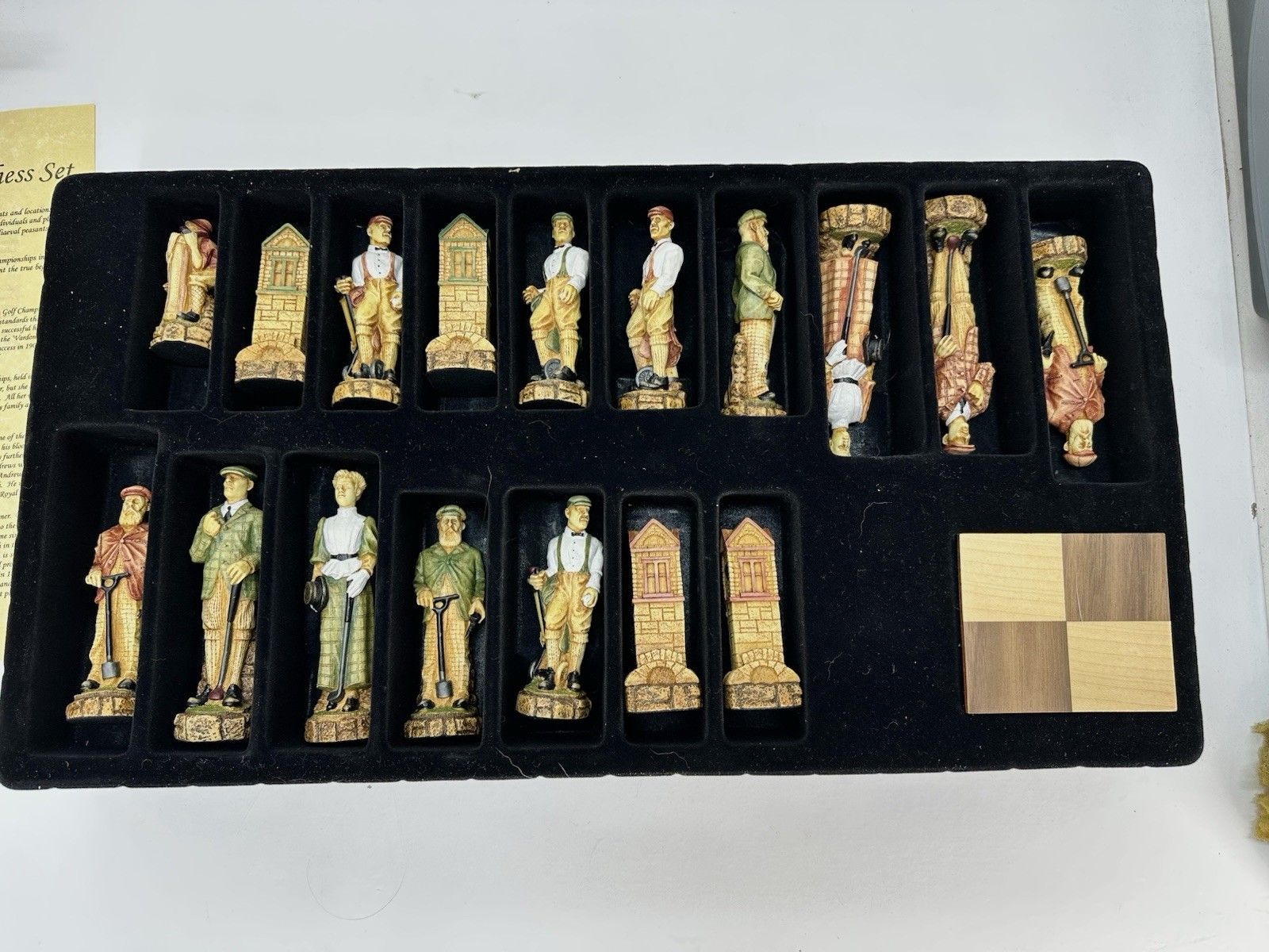 photo vinterior Sac Studio Anne Carlton History Of Golf Chess Set 5” King Hand Painted W/ Board