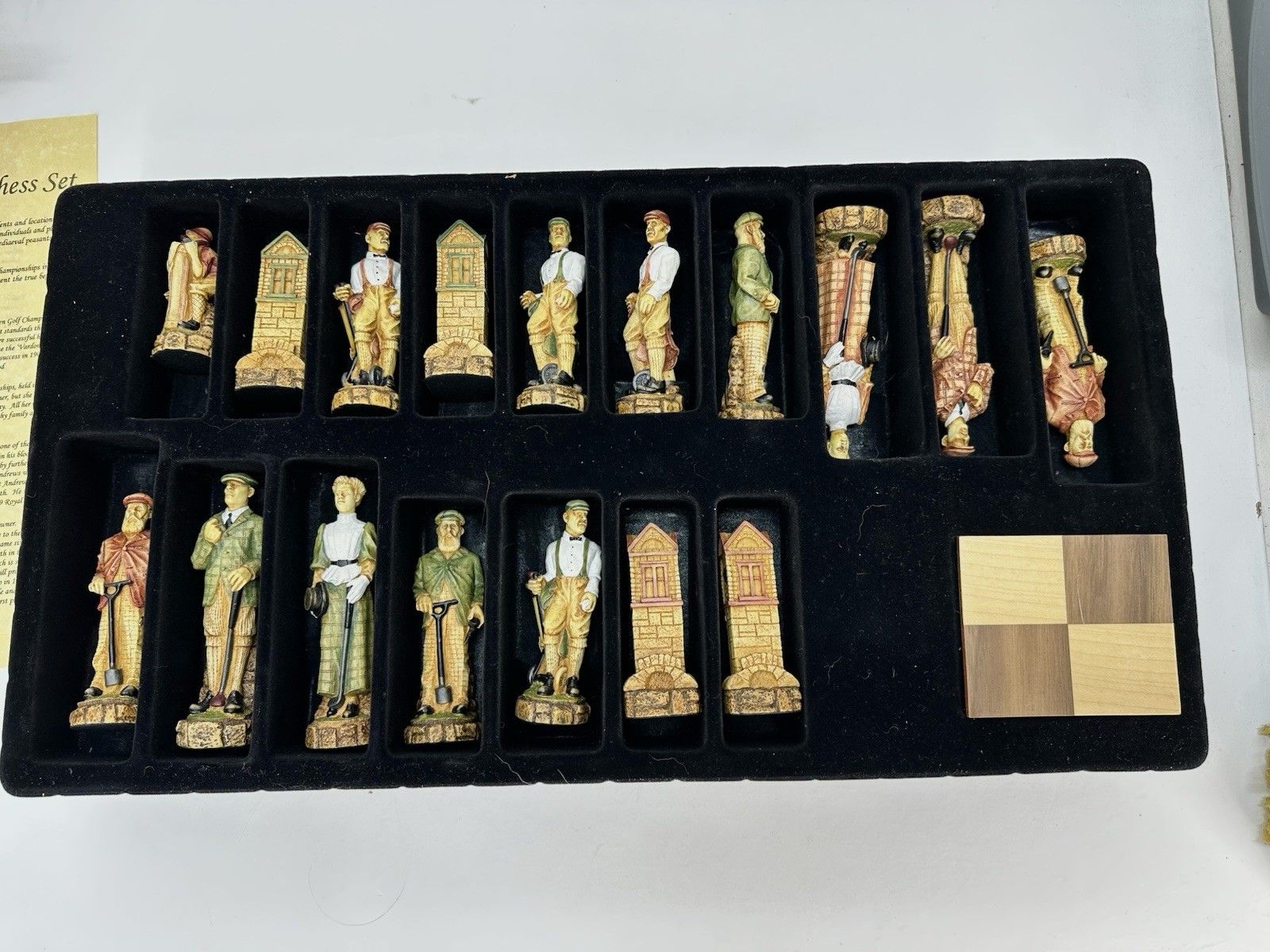 photo buy Sac Studio Anne Carlton History Of Golf Chess Set 5” King Hand Painted W/ Board