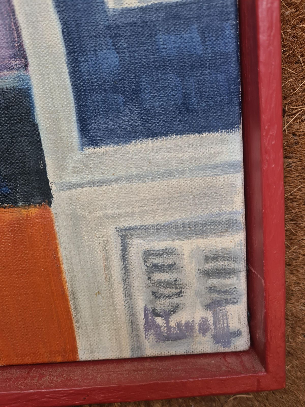 New York City Skyline, Mid Century Oil On Canvas By Nobel Laureate André Michael Lwoff, 1960s photo furniture