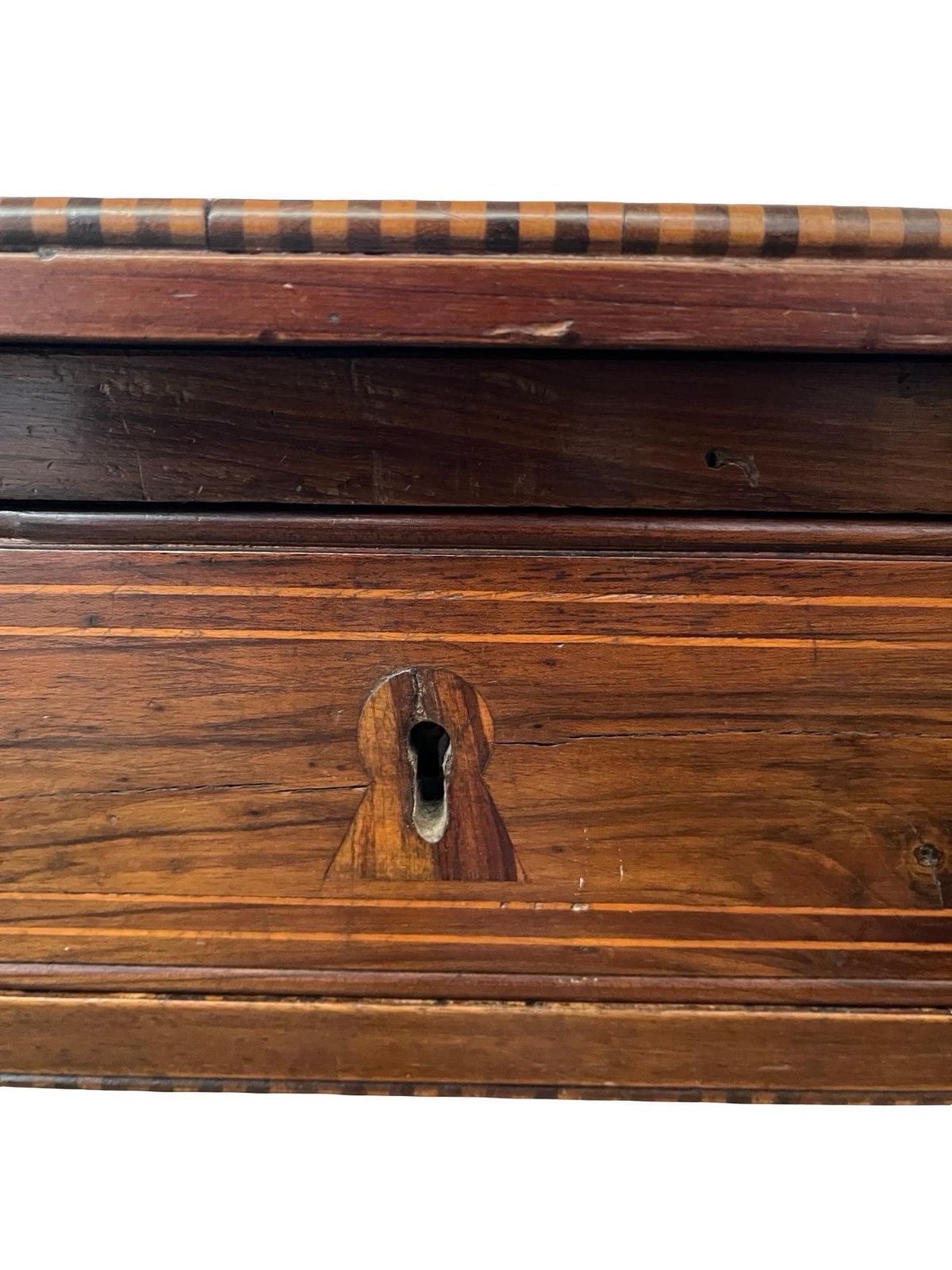 18th Century Italian Walnut Writing Desk / Side Table With Inlay photo for sale