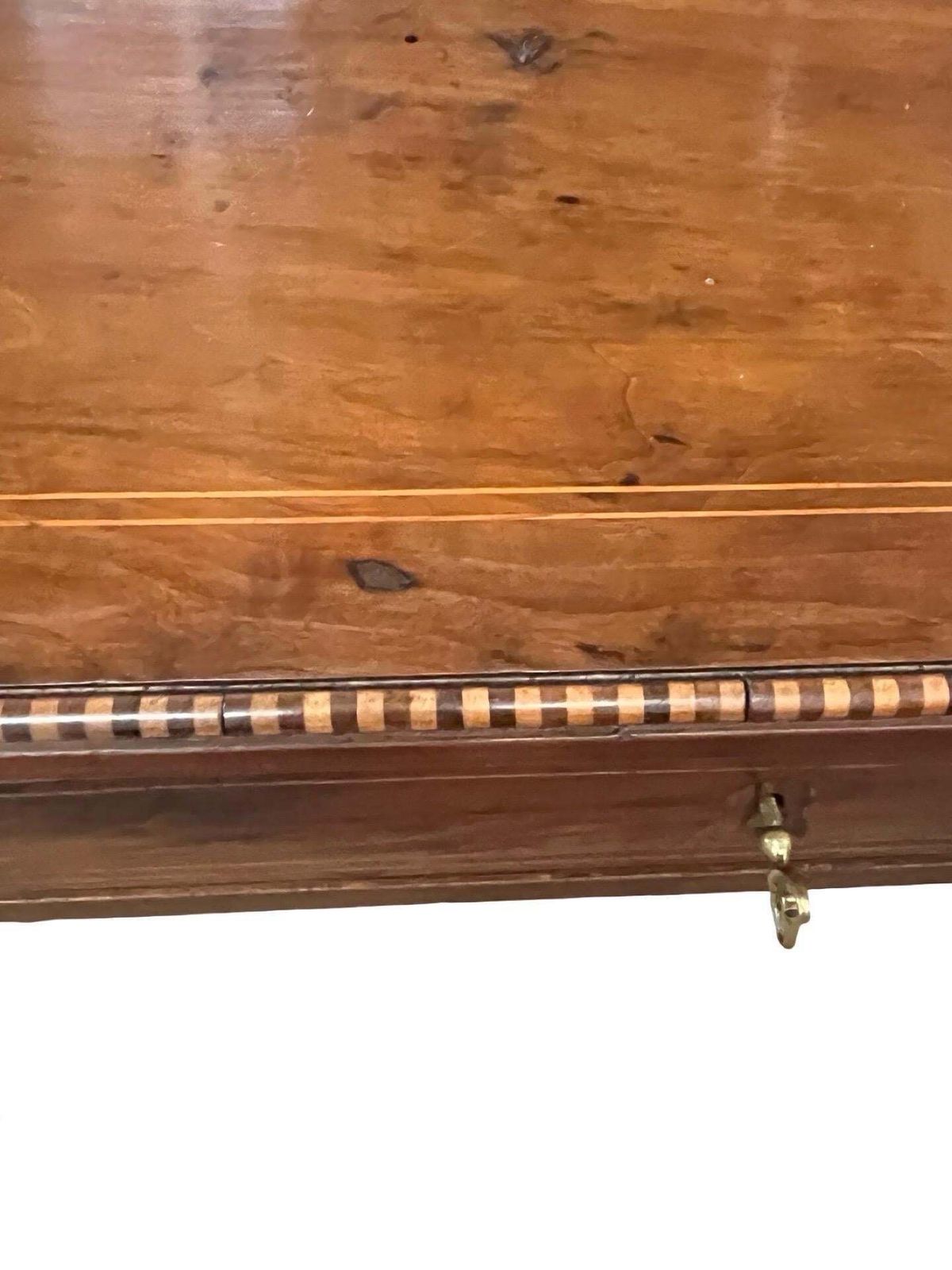 Furniture 18th Century Italian Walnut Writing Desk / Side Table With Inlay photo