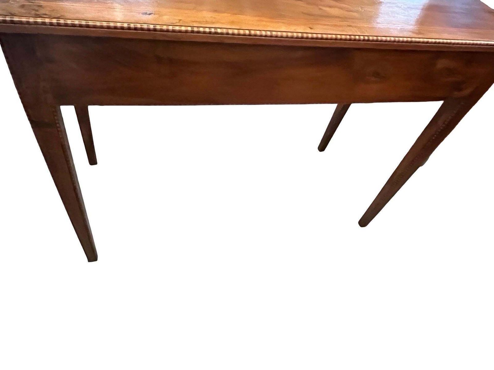photo vintage 18th Century Italian Walnut Writing Desk / Side Table With Inlay
