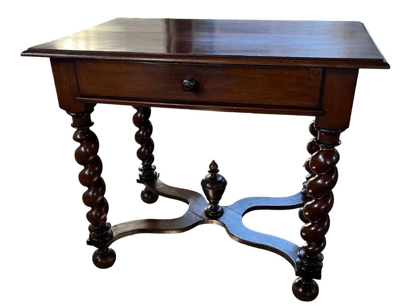 1955.0 18th Century French Louis XIII Walnut And Chestnut Side Table photo