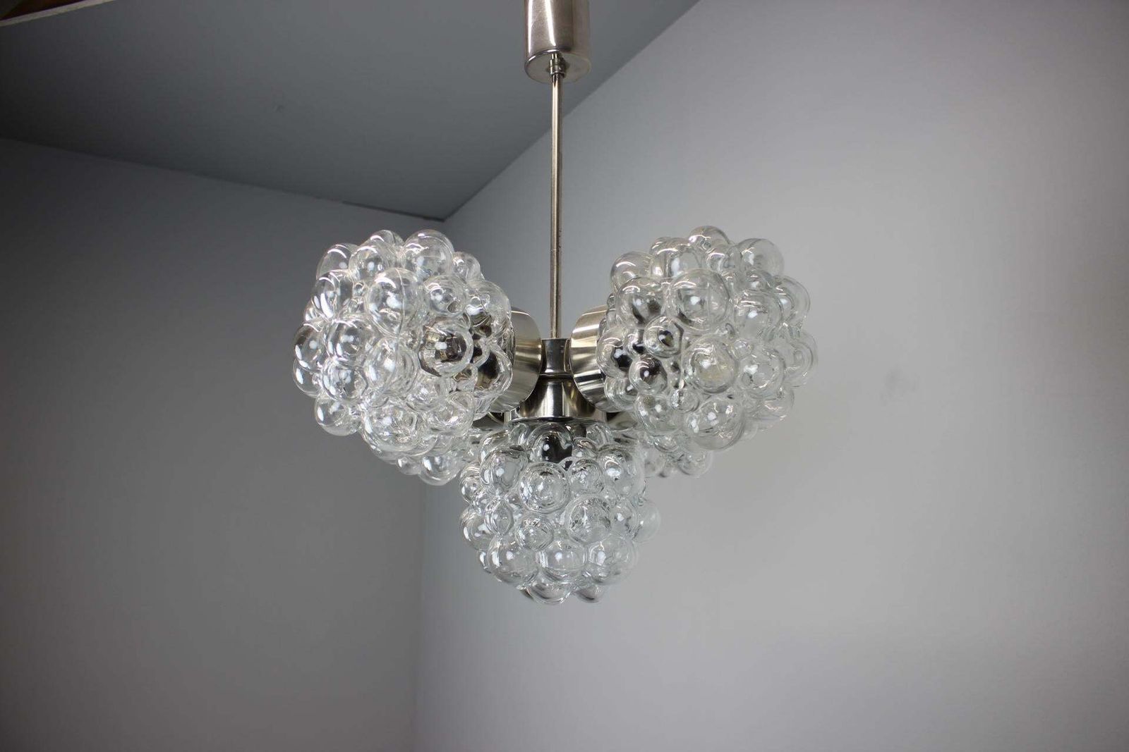 Bubble Glass Chandelier By Kamenický šenov, Czechoslovakia, 1970s photo vinterior