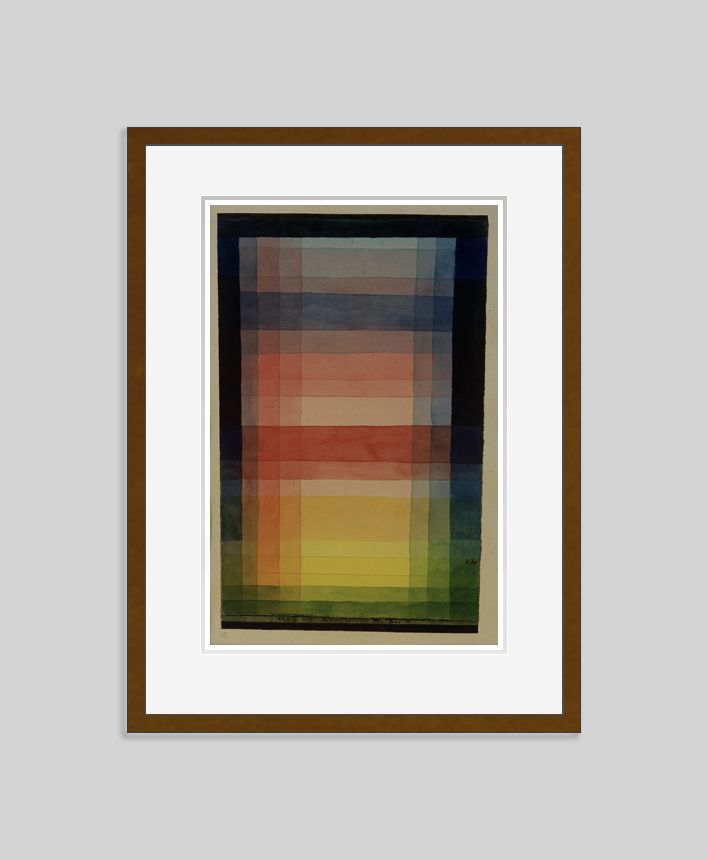 Paul Klee 'Architecture Of The Plane' Archival Pigment Print Framed In Brown