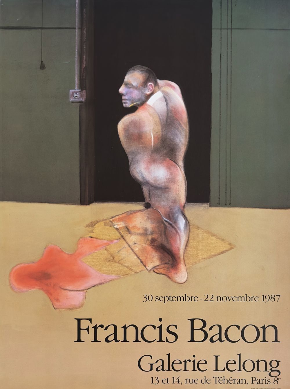 Francis Bacon Poster Poster Poster Exhibition Paris 1987 Galerie Lelong Art France
