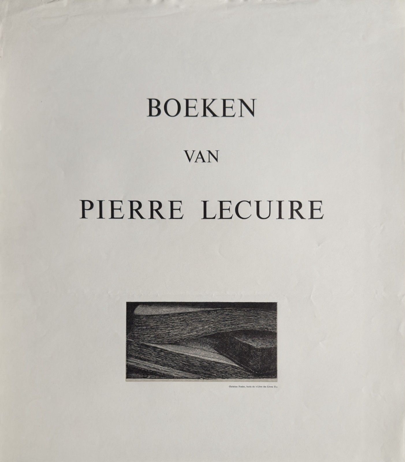 Christian Fossier Engraving Etching 1984 Books By Pierre Lecuire