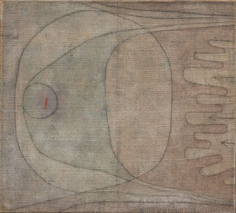 Paul Klee 'Fear' Archival Pigment Print Framed In Brown photo furniture